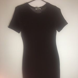 Black and shear mini dress